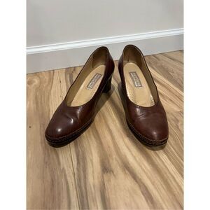 Quercioli Firenze Vintage Leather Heels Handmade in Italy euro sz 38 or 7.5